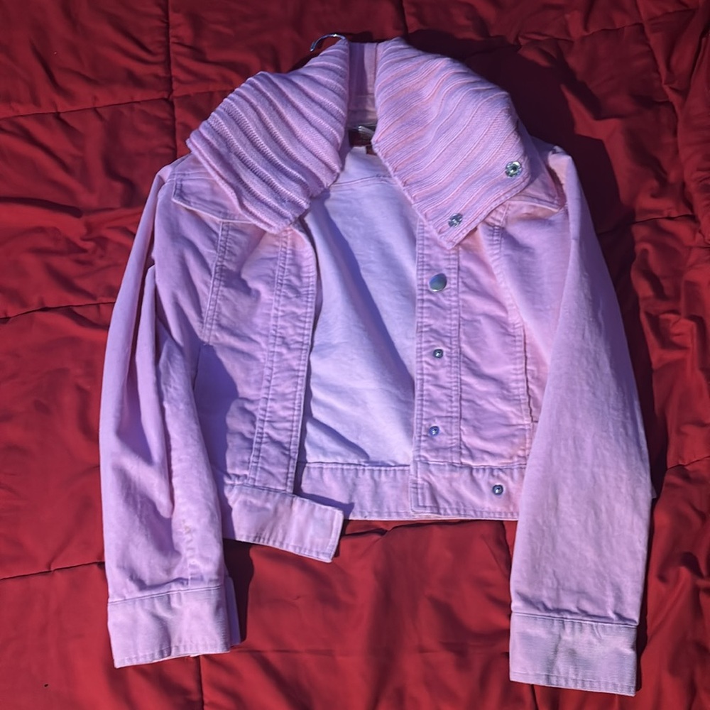 Paris Blues Outerwear Pink Denim Jacket
